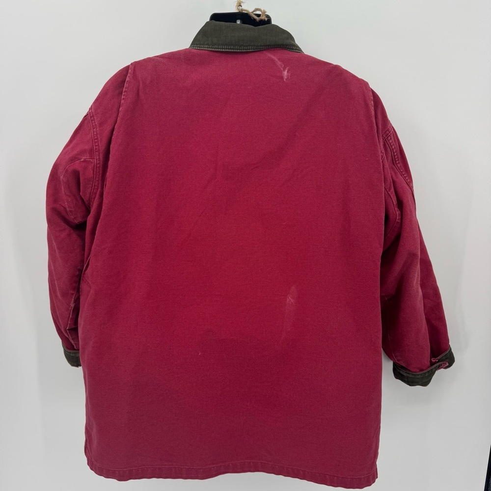 L.L.Bean Women’s XL Vintage Barn Coat Jacket Primaloft Raspberry Red - Picture 6 of 13